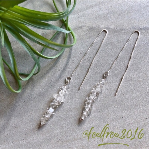 Jewelry - ✨New Item-Boho Herkimer Diamond Threader Earrings